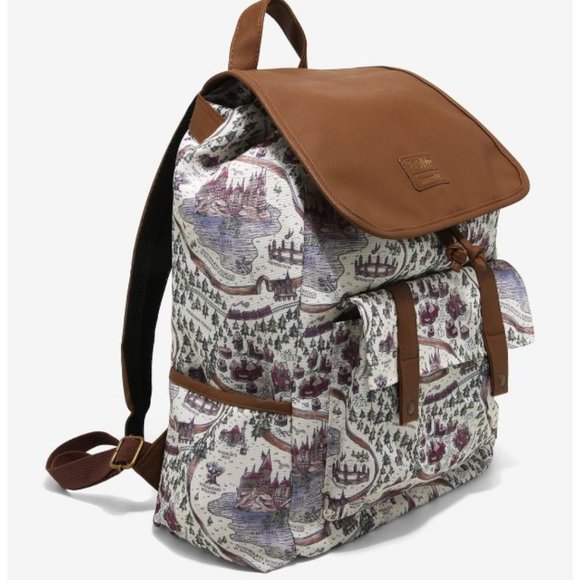 Loungefly Bags Loungefly Harry Potter Hogwarts Map Slouch Backpack Nwt Poshmark
